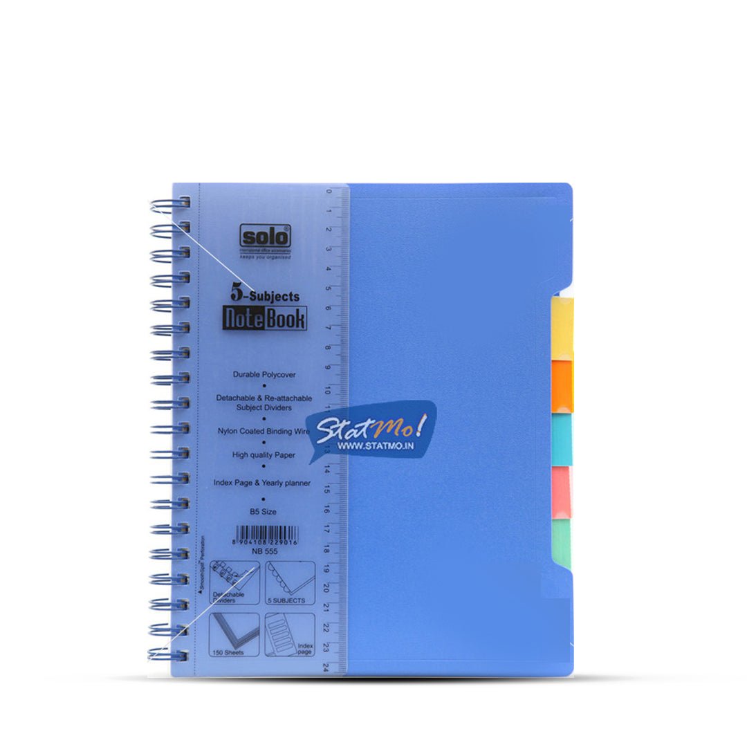 Solo Five Subject Ruled Notebook